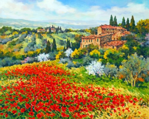 Abstract Tuscan Scene Painting By Numberss.png