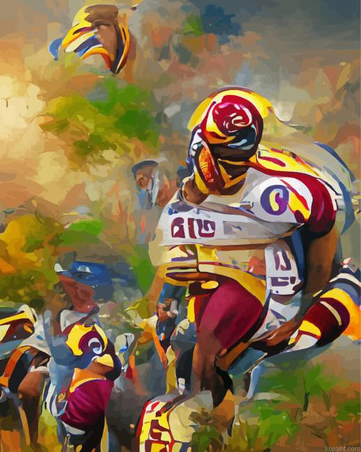 Abstract Washington Commanders Team Painting By Numberss.png