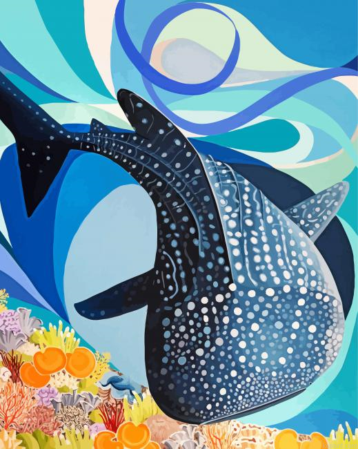 Abstract Whale Shark Painting By Numberss.png