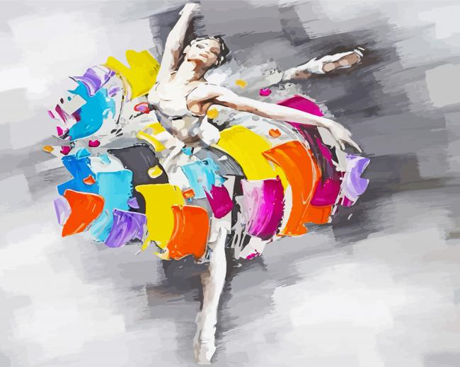 Abstract Woman Dancing Art Paint By Numbers