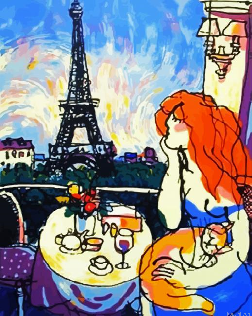 Abstract Woman In Paris Paint By Numbers.png