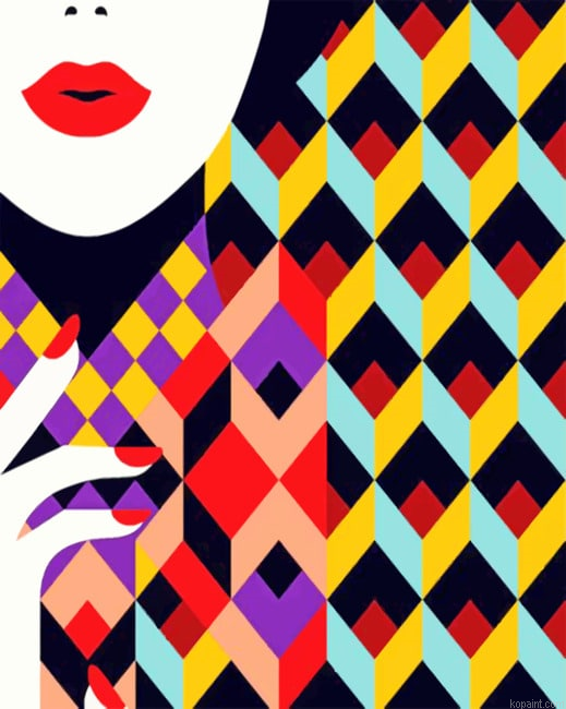 Abstract Woman Pop Art Painting By Numberss.png