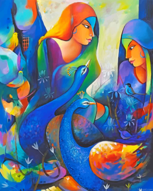 Abstract Women Painting By Numberss.png