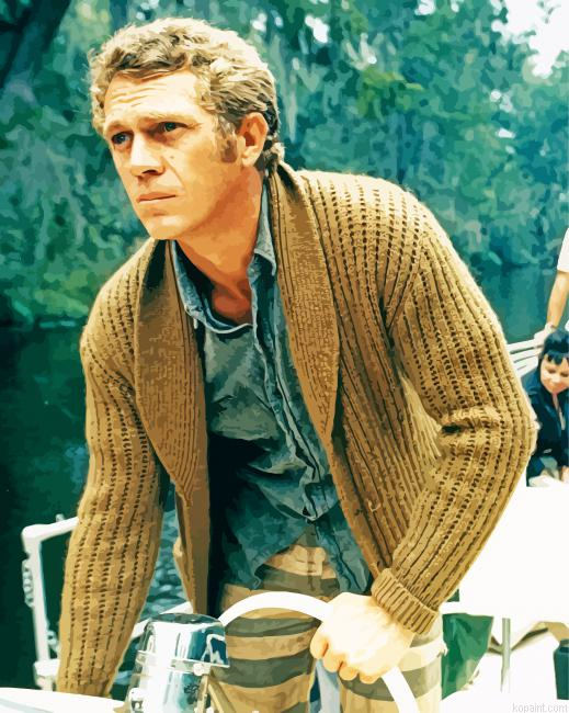 Actor Steve Mcqueen Paint By Numbers