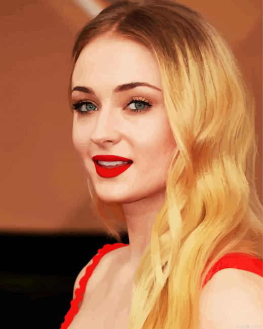 Actress Sophie Turner Painting By Numberss.png