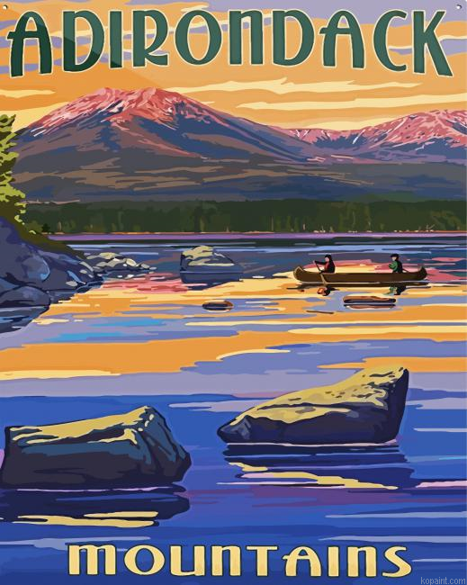 Adirondack Mountains Poster Painting By Numberss.png