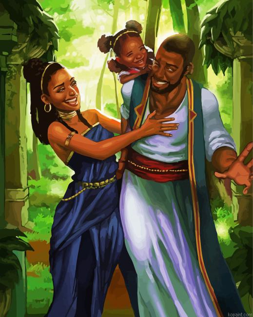 Adorable Black Family Painting By Numberss.png