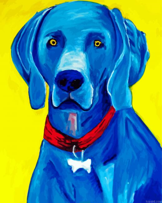 Adorable Blue Dog Animal Painting By Numberss.png