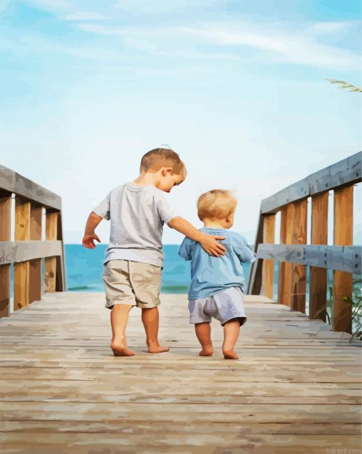 Adorable Brothers Paint By Numbers.png