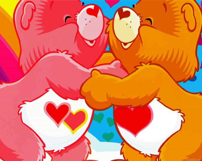 Adorable Carebears Couple Painting By Numberss.png