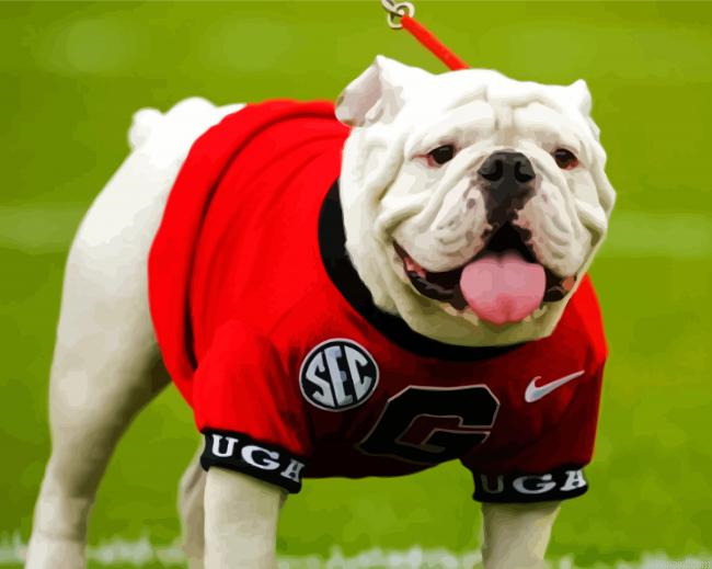 Adorable Georgia Bulldogs Painting By Numberss.png