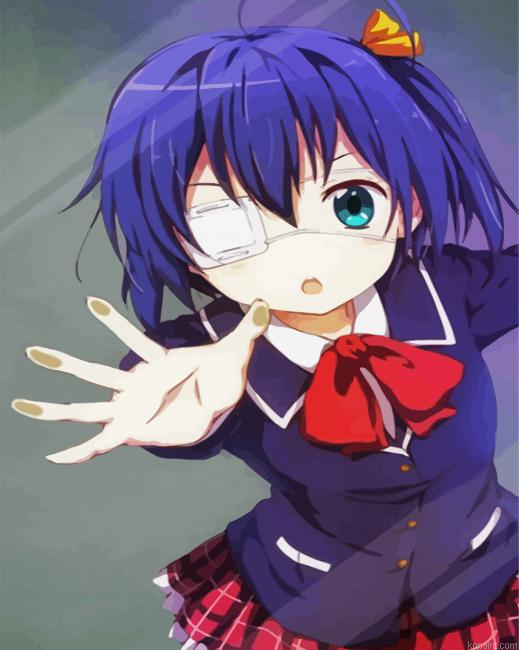 Adorable Rikka Takanashi Anime Girl Painting By Numberss.png