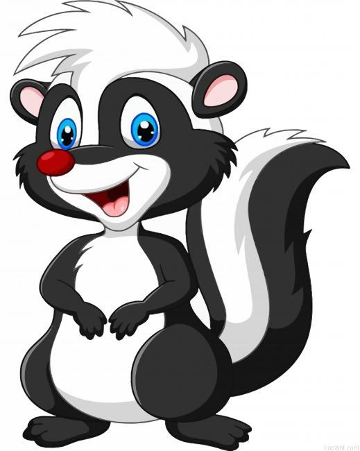 Adorable Skunk Painting By Numberss.png