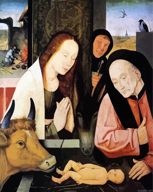 Adoration Of The Child By Bosch Paint By Numbers.png