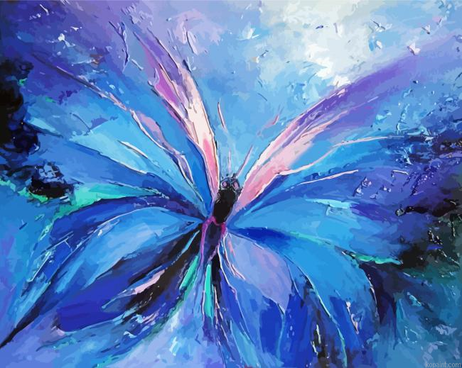 Aesthetic Abstract Butterfly Painting By Numberss.png