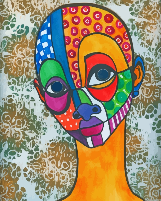 Aesthetic Abstract Face Painting By Numberss.png