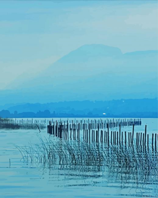 Aesthetic Aix Les Bains Lake Bourget Painting By Numberss.png
