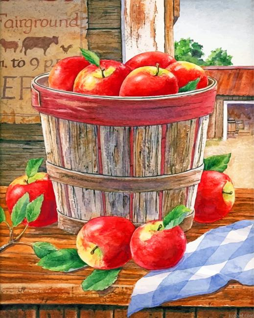 Aesthetic Apples Painting By Numberss.png