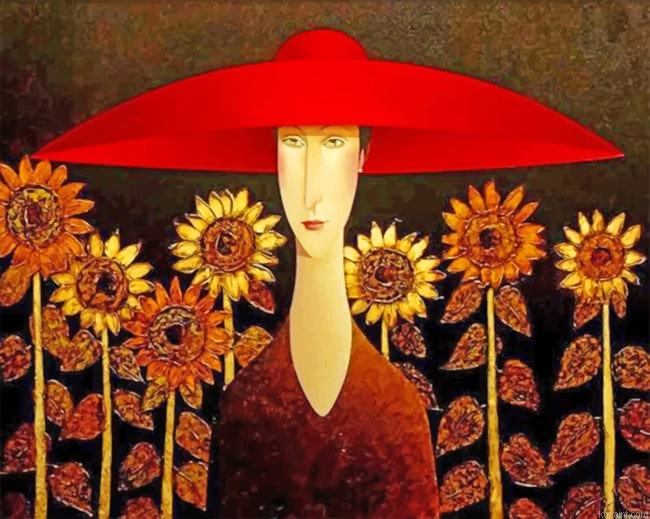 Aesthetic Asian Woman Painting By Numberss.png