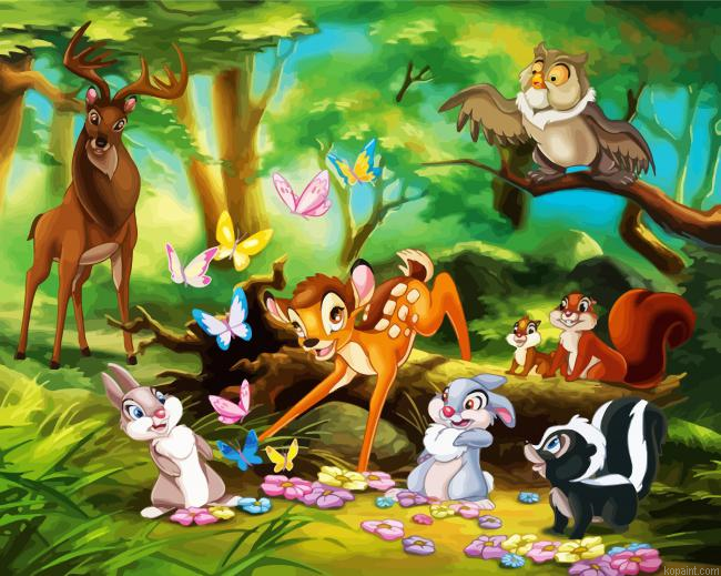 Aesthetic Bambi Disney Paint By Numbers.png