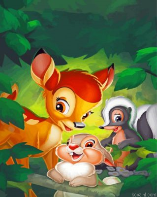 Aesthetic Bambi Painting By Numberss.png
