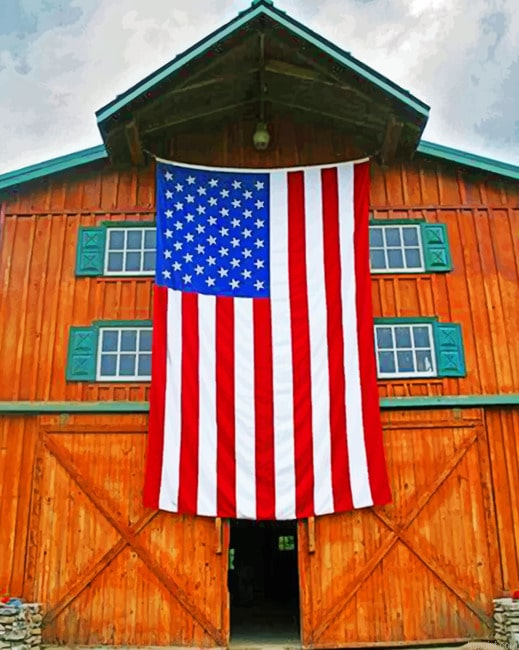 Aesthetic Barn Flags Painting By Numberss.png