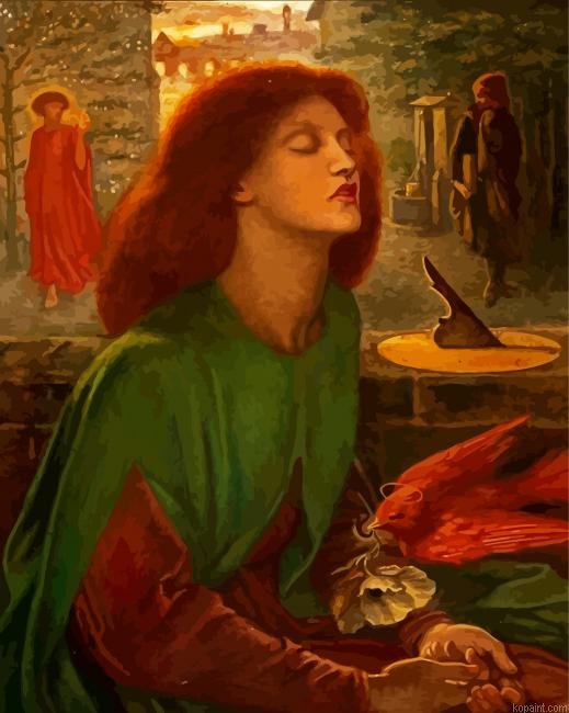 Aesthetic Beata Beatrix Rossetti Painting By Numberss.png