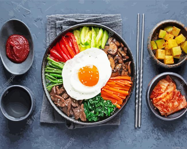 Aesthetic Bibimbap Paint By Numbers