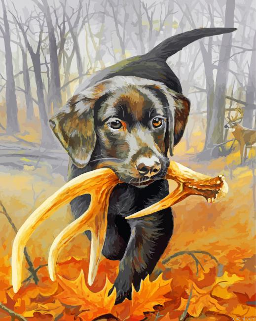 Aesthetic Black Dog Paint By Numbers