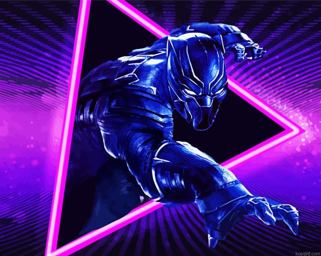 Aesthetic Black Panther Painting By Numberss.png