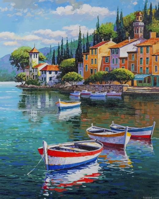 Aesthetic Boats New Painting By Numberss.png