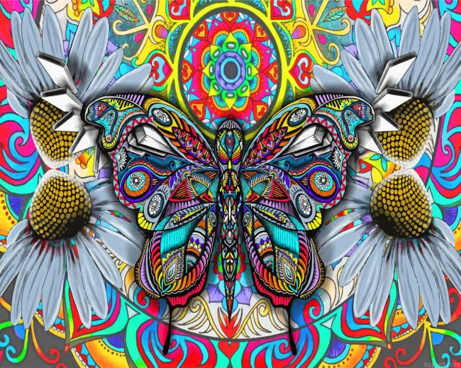 Aesthetic Bohemian Butterfly Painting By Numberss.png