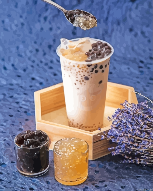 Aesthetic Bubble Milk Tea Paint By Numbers
