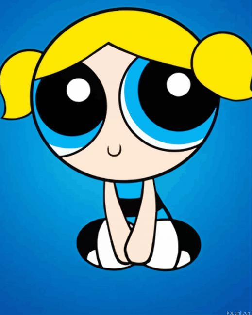 Aesthetic Bubbles Powerpuff Painting By Numberss.png