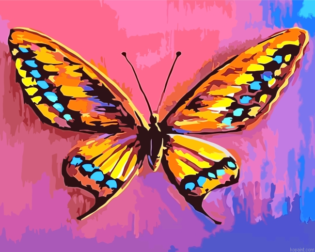 Aesthetic Butterfly Painting By Numberss.png