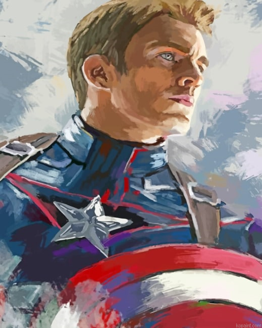 Aesthetic Captain America Marvel Paint By Numbers