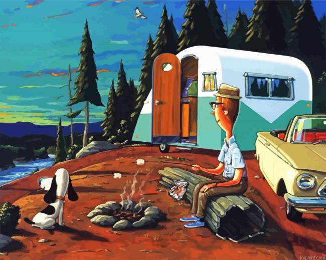 Aesthetic Caravan Painting By Numberss.png