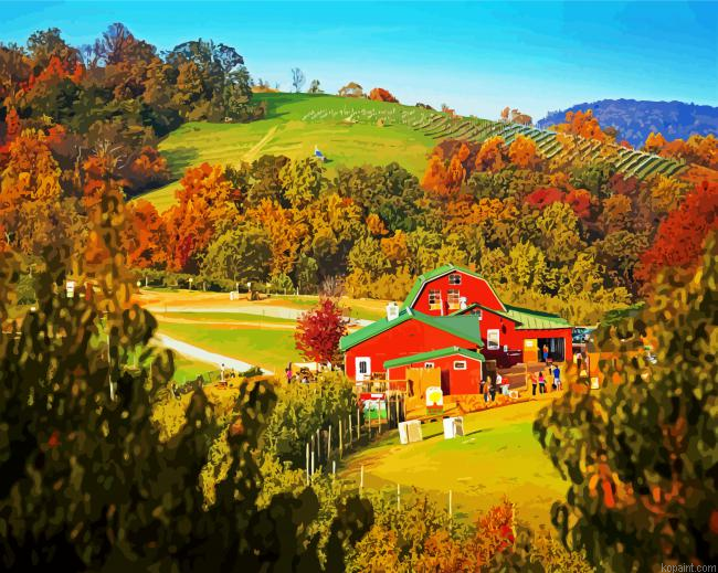 Aesthetic Carter Mountain Orchard And Country Store Painting By Numberss.png
