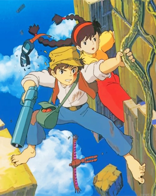 Aesthetic Castle In The Sky Animes Paint By Numbers