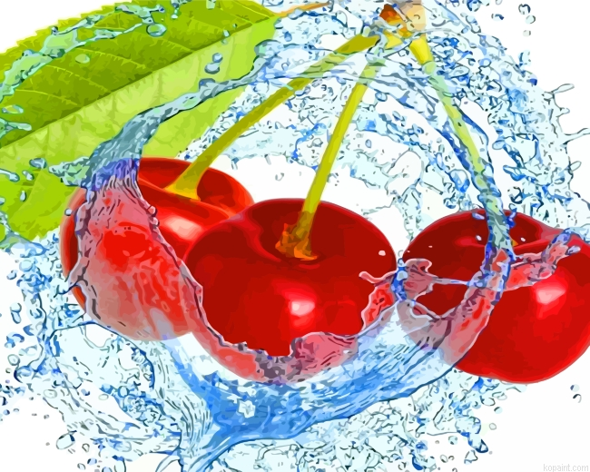 Aesthetic Cherries Painting By Numberss.png