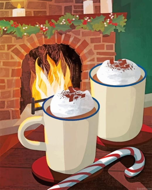 Aesthetic Christmas Vibes Drinks Painting By Numberss.png