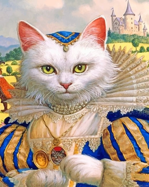 Aesthetic Classy Cat Animals Painting By Numberss.png