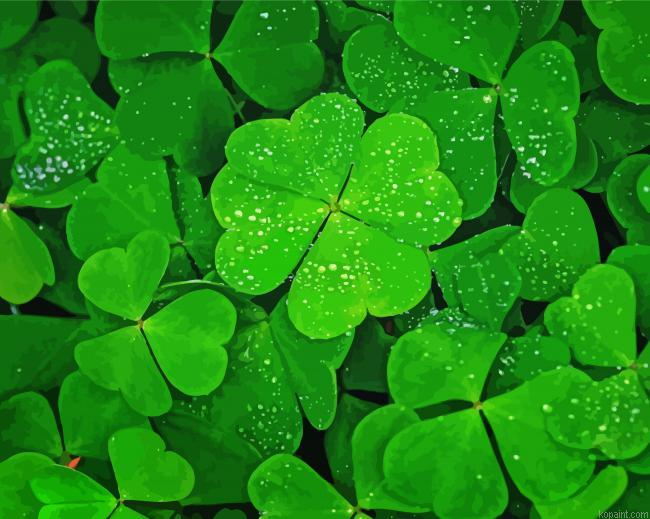 Aesthetic Clovers Painting By Numberss.png
