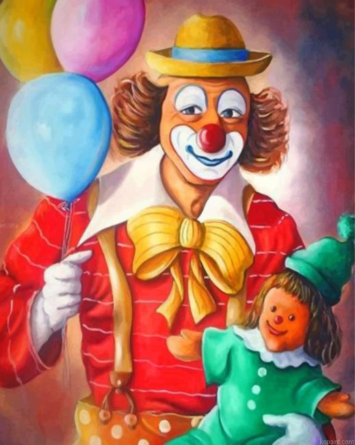 Aesthetic Clown Painting By Numberss.png