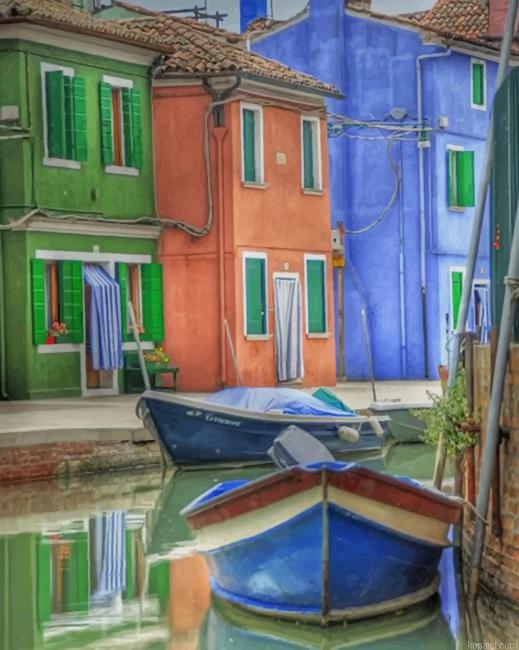 Aesthetic Colorful Buildings New Painting By Numberss.png