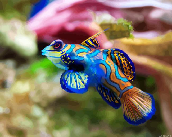 Aesthetic Colorful Fish Painting By Numberss.png
