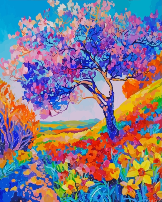Aesthetic Colorful Nature Art Painting By Numberss.png