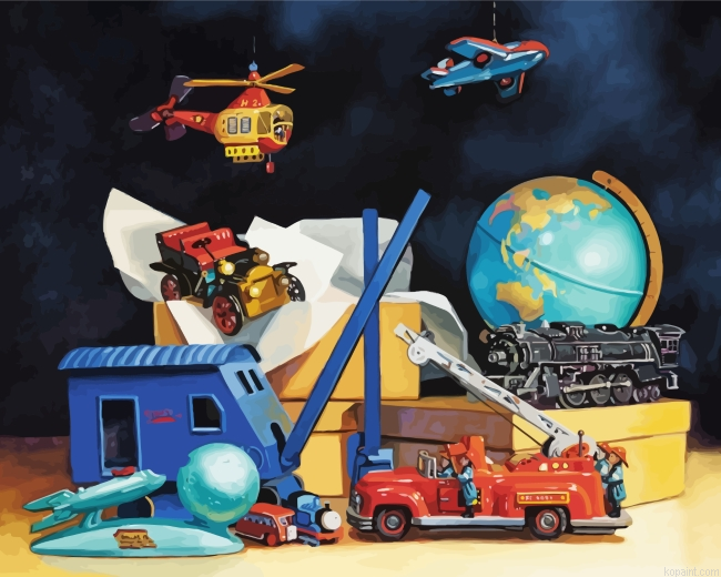 Aesthetic Cool Toys Painting By Numberss.png