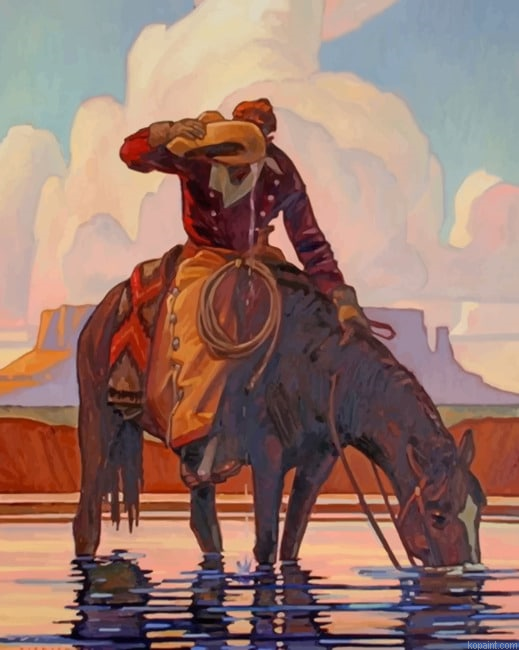 Aesthetic Cowboy New Painting By Numberss.png