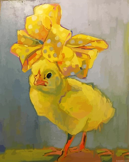 Aesthetic Cute Chick Painting By Numberss.png